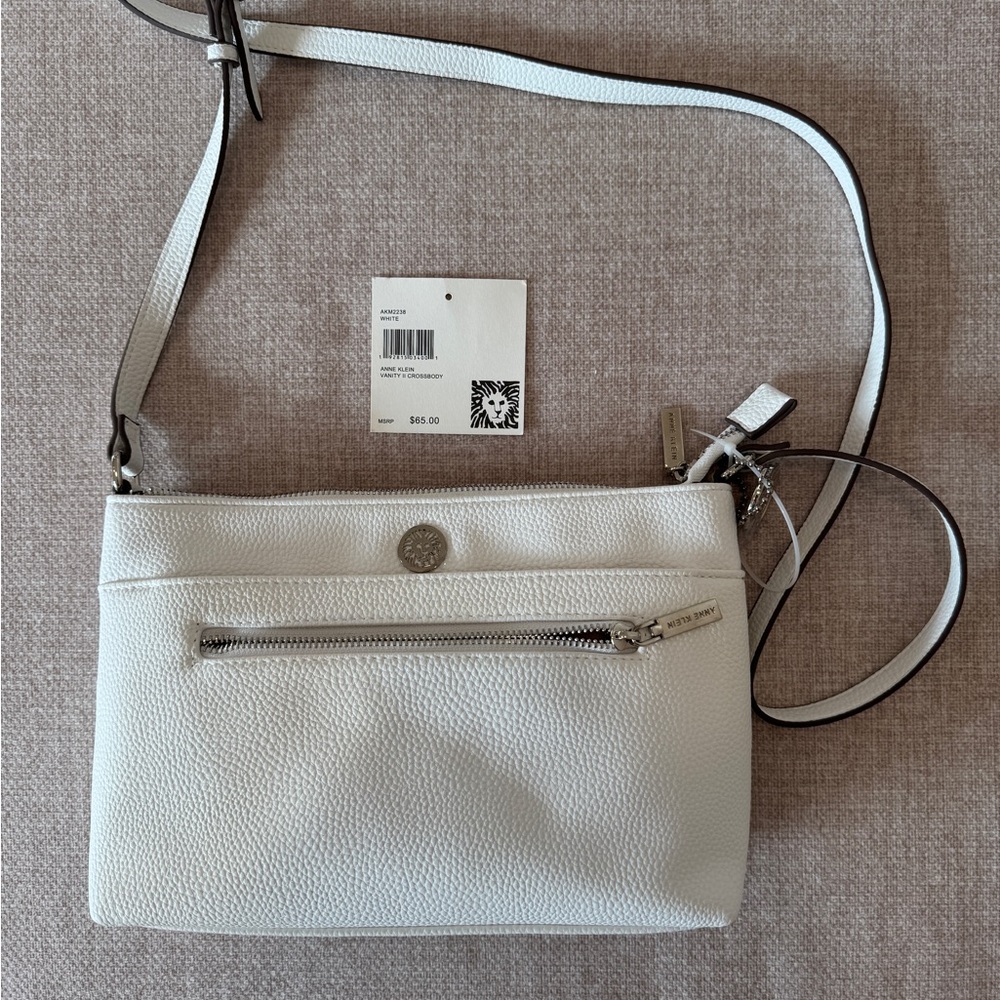 Anne Klein White Crossbody Bag